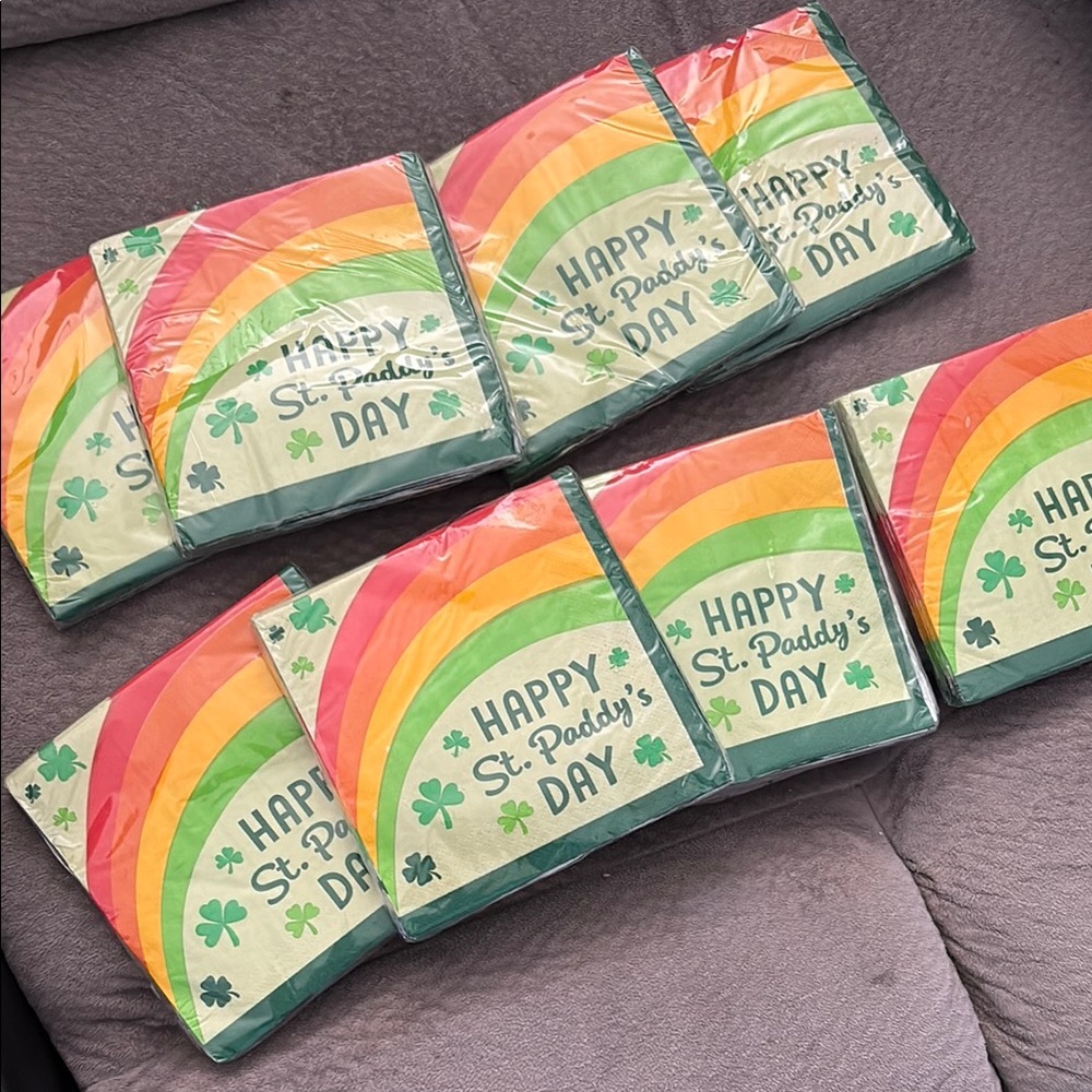 $sale$ St. Patrick's Day Rainbow Napkins